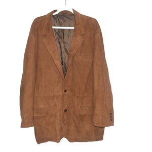 Orvis Suede Blazer Jacket Brown Tone Size 50 As Is